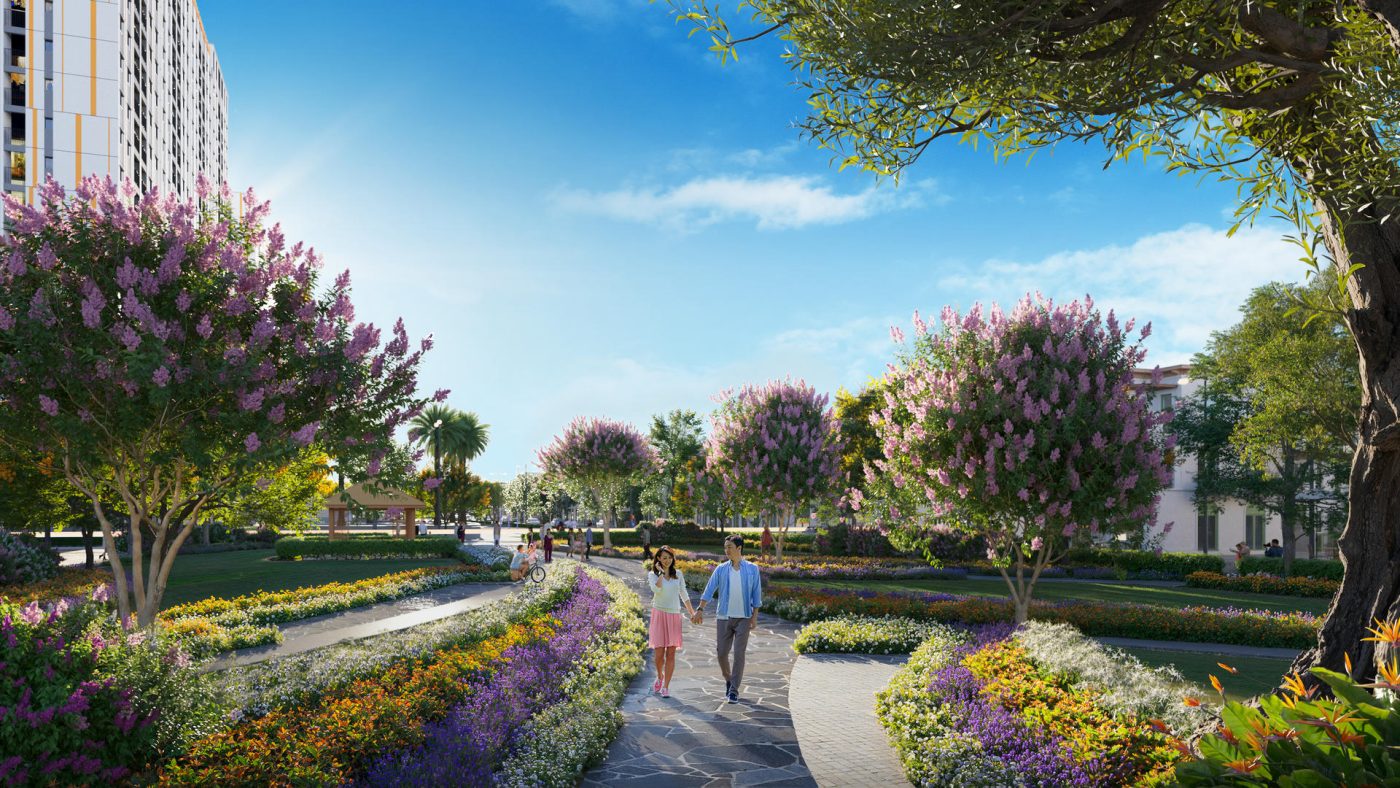công viên dạo bộ tại khu đô thị K-Home New City