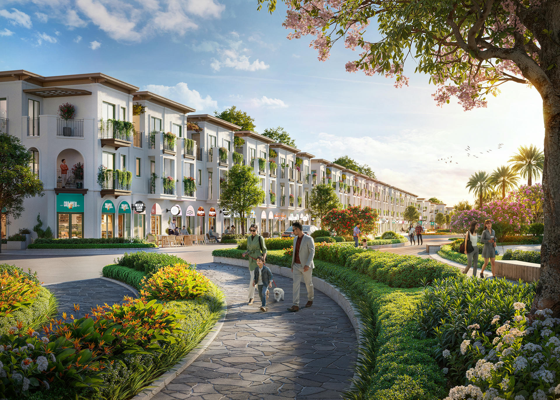 Ở K-Home Avenue, bạn được sử dụng "miễn phí" phố đi bộ, phố thương mại và cả một trung tâm thương mại lớn.